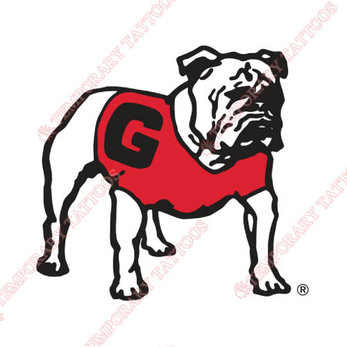 Georgia Bulldogs Customize Temporary Tattoos Stickers NO.4470